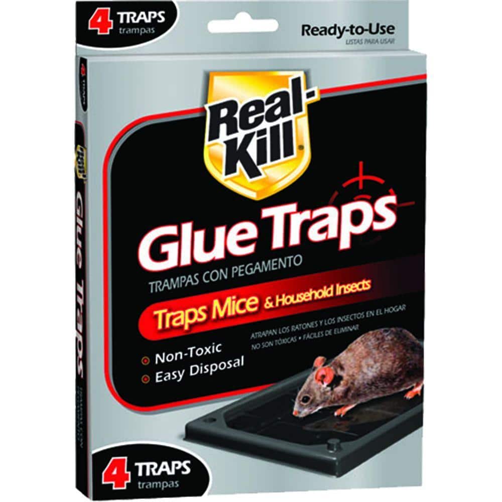 Real-Kill Mouse Glue Traps Non-Toxic (4-Count) (4-Pack) HG-10095MP4 ...