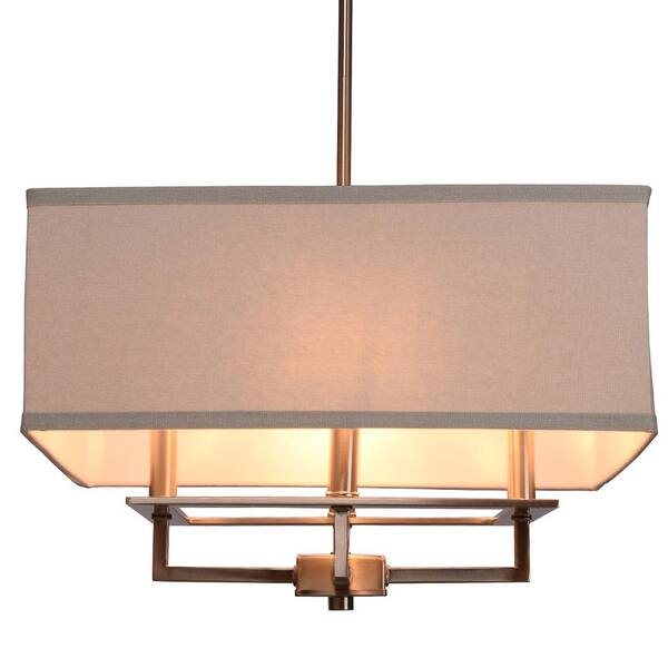 Home Decorators Collection Savient 4-Light Brushed Nickel Pendant