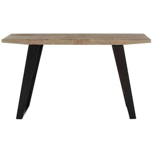 Waldo 54 in. Brown/Black Wood Console Table