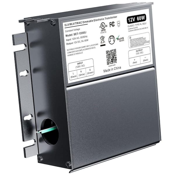 12V 60W Dimmable LED Driver for Special Switches, Compatible with Multiple Switch Models