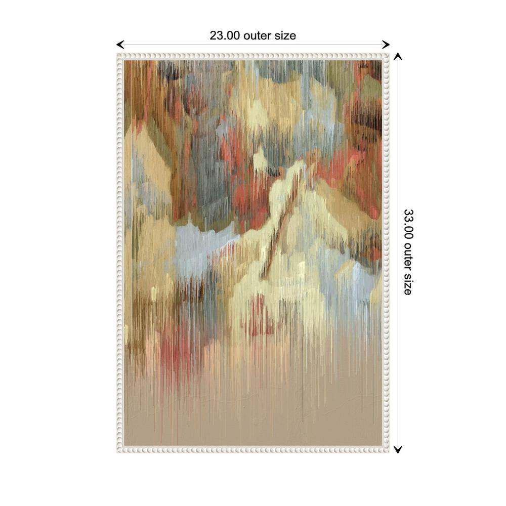 Summer Abstract Beaded Framed Canvas Wall Art