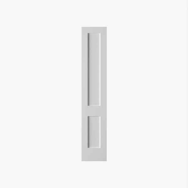 24 in. x 96 in. Double Panel Solid Core Composite Wood White Primed Smooth Texture Interior Door Slab