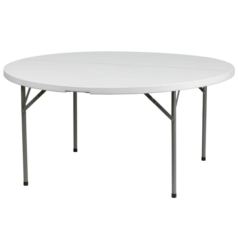 60 in. Granite White Plastic Tabletop Metal Frame Folding Table price history on PriceWatchPro