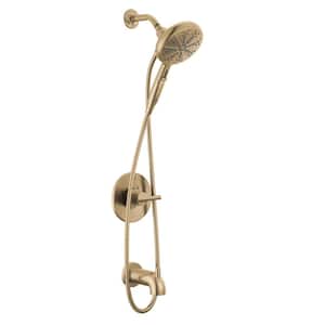 Nicoli Single Handle 6-Spray Tub and Shower Faucet 1.75 GPM in. Champagne Bronze Valve Included