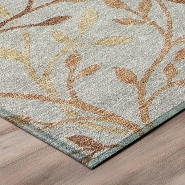 Chantille Machine Washable Indoor/Outdoor Abstract ACN3024 Linen 9 ft. x 12 ft. Area Rug