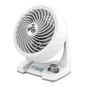 7.4 in. 3 Fan Speeds Personal Fan Energy Smart Compact Air Circulator Portable Fan in White Finish