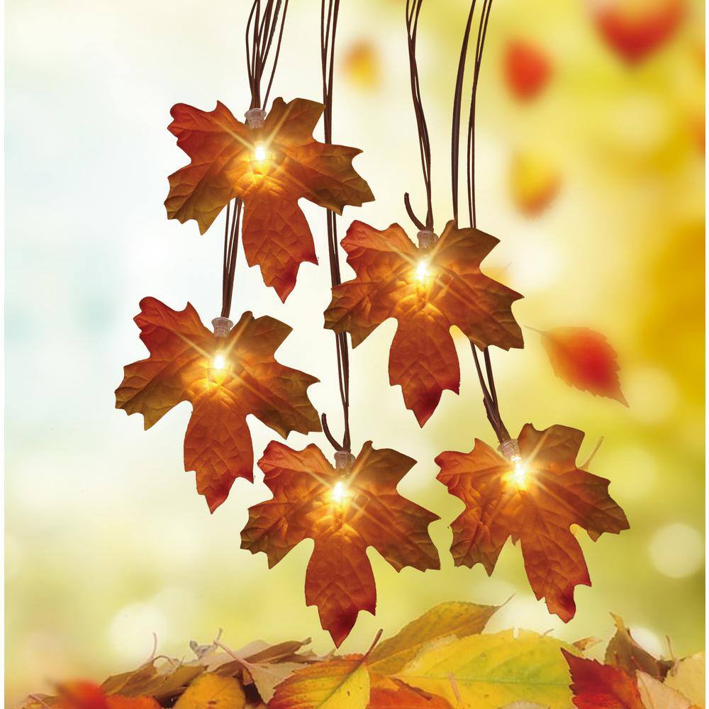 Autumn Maple Leaves 20/30 LEDs String Lights Halloween Xmas Fall Garden Decor A+ Autumn Maple Leaves 20/30 LEDs String Lights Halloween Xmas Fall Garden Decor A+