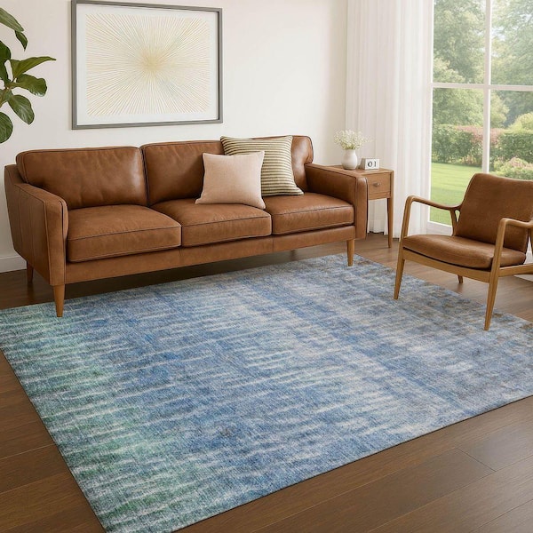 Chantille Machine Washable Indoor/Outdoor Abstract ACN2317 Blue 5 ft. x 7 ft. 6 in. Area Rug