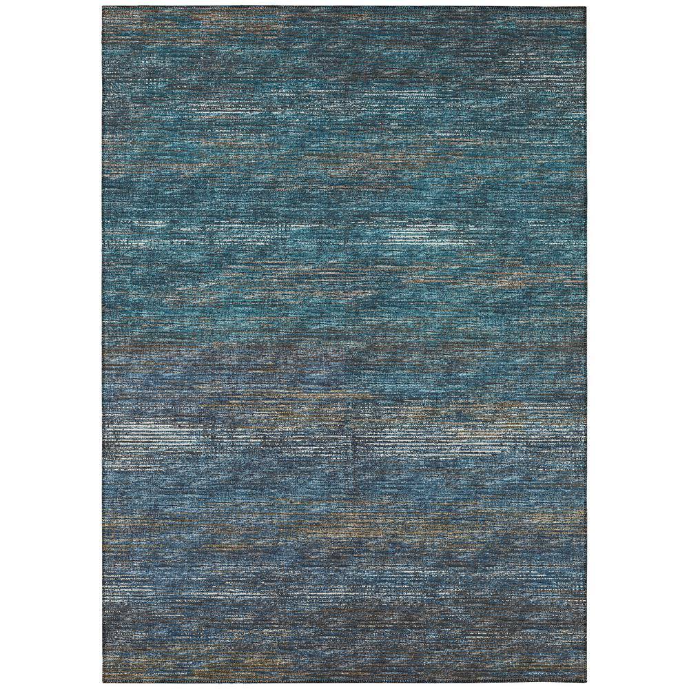 Marston Blue 5 ft. x 7 ft. 6 in. Geometric Indoor/Outdoor Area Rug