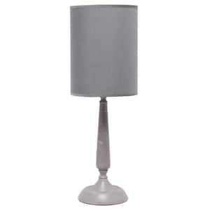 22.75 in. Gray Wash Traditional Candlestick Table Lamp