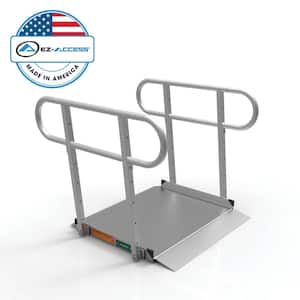 GATEWAY 3G 3 ft. Aluminum Solid Surface Wheelchair Ramp with 2-Line Handrails
