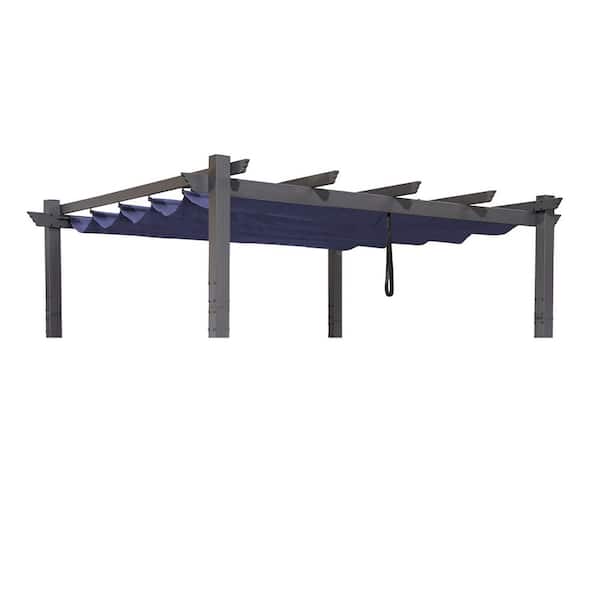 10 ft. x 10 ft. Outdoor Pergola Shade Cover-Canopy Replacement Top Pegola, Navy Blue