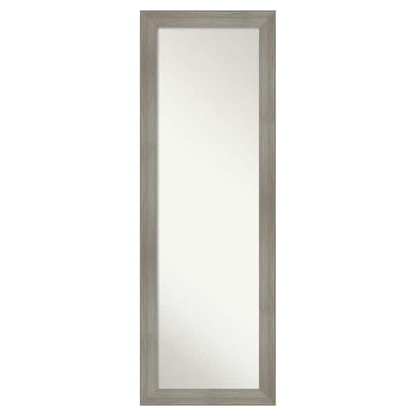 Grand Greywash Narrow 17.75 in. x 51.75 in. Non-Beveled Casual Rectangle Framed Full Length On the Door Mirror