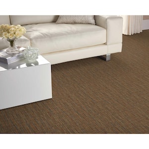 Suspicion - Horizon - Brown 13.9 ft. 71 oz. Wool Texture Installed Carpet