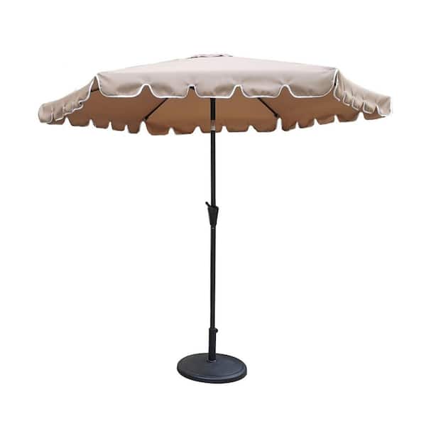 Willit 8.5 ft. Patio Metal Market Umbrella in Taupe
