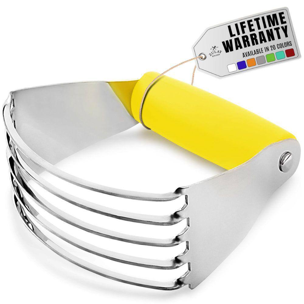 Yellow Stainless Steel 5-Blade Pastry Dough Blender