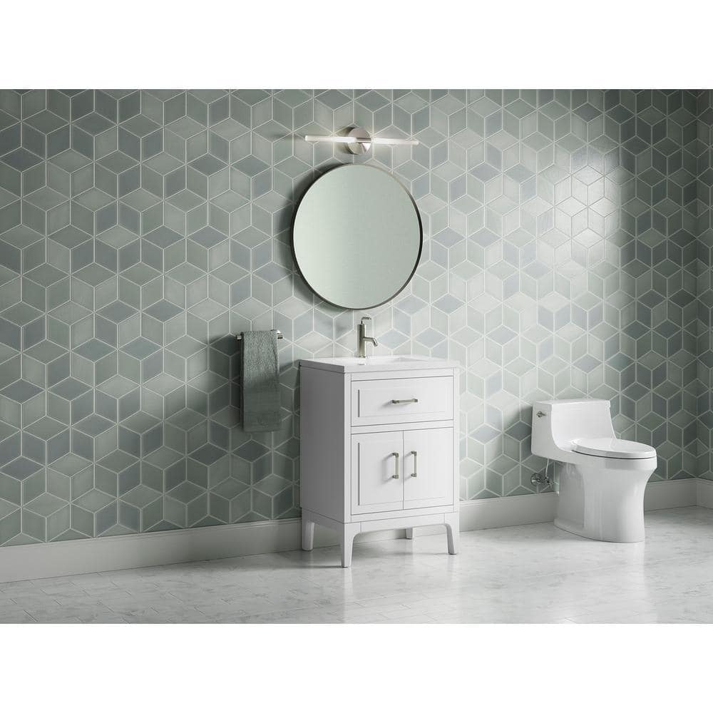 Seer 24" White MDF Freestanding Bathroom Vanity with Quartz Top