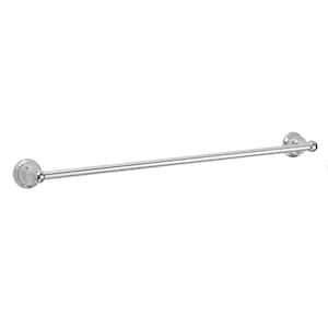 Ivie 24 in. Bathroom Wall Mounted Towel Bar in Chrome Finish