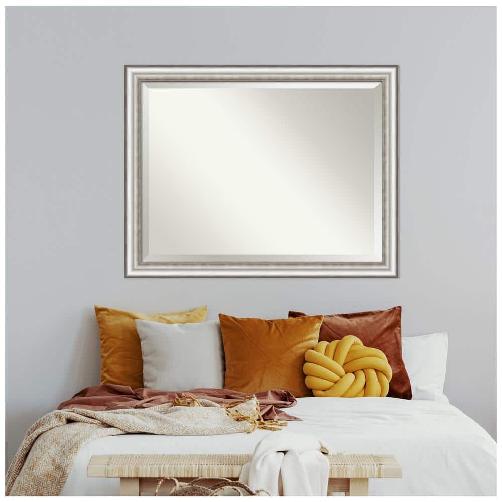 45" x 35" Silver Beveled Rectangular Wall Mirror