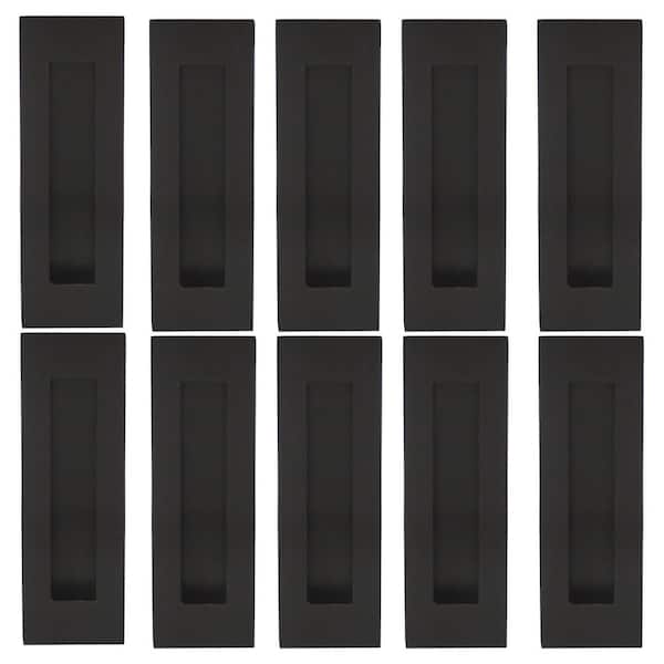 FHIX 7-1/16 in. L Graphite Black Stainless Steel Rectangular Flush Cup Pull (10-Pack)