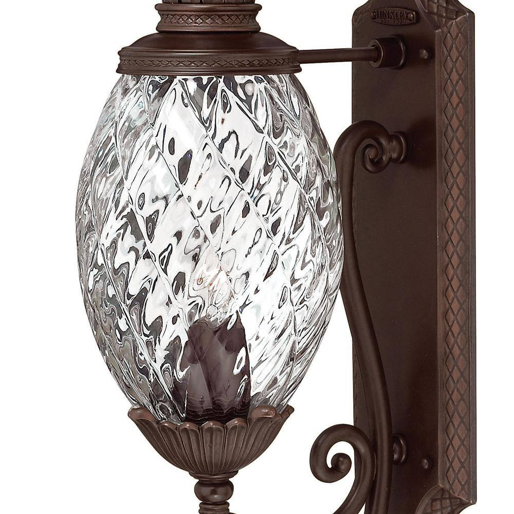Copper Bronze Pineapple Outdoor Wall Lantern with Clear Glass
