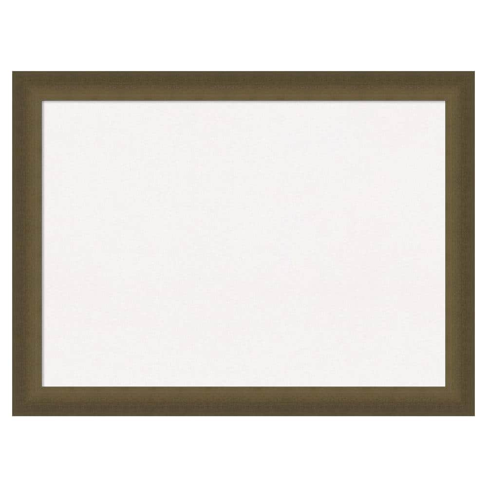 Amanti Art Blaine Light Bronze Narrow White Corkboard 32 in. x 24 in ...