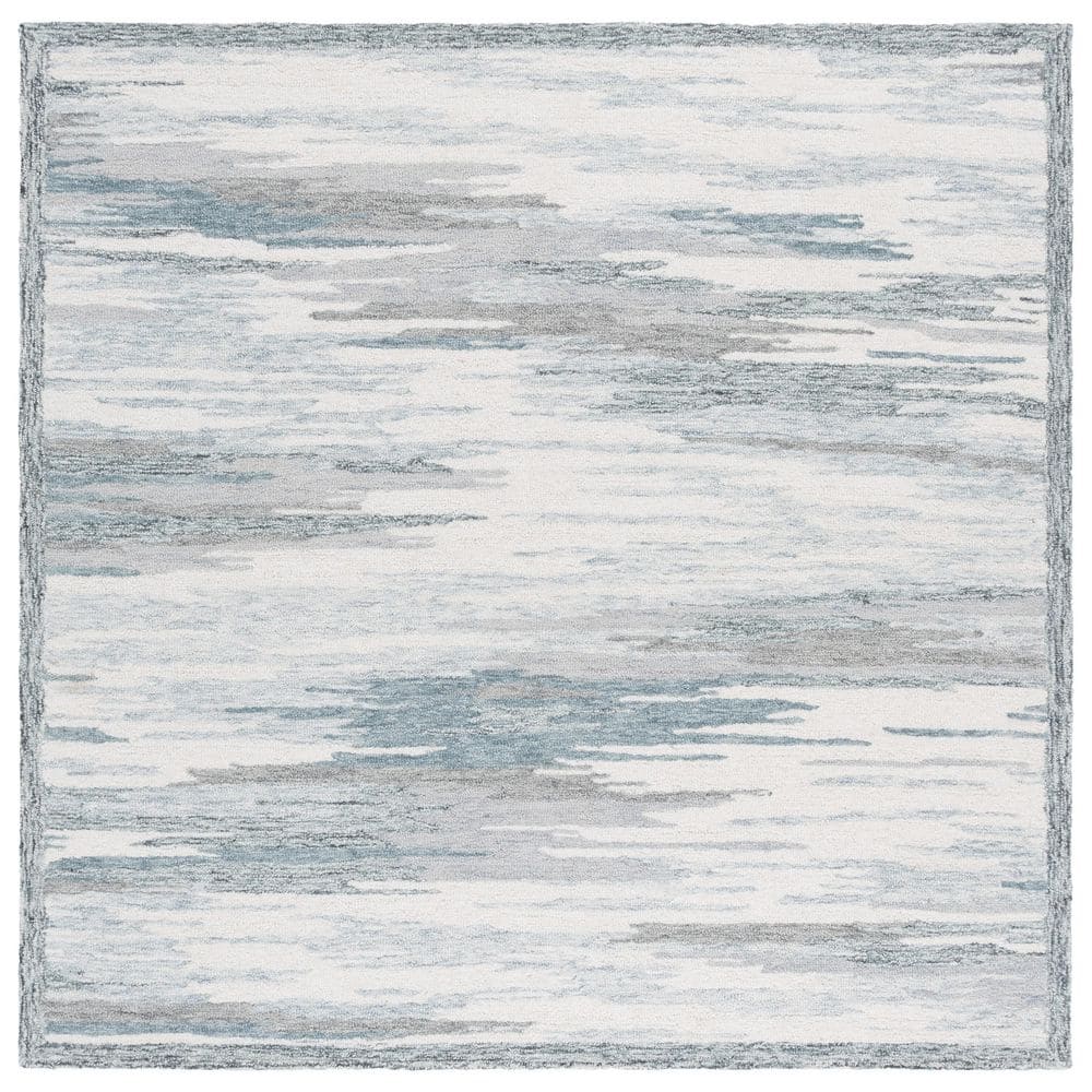 Metro 6 ft. x 6 ft. Ivory/Gray Abstract Distressed Square Area Rug price history on PriceWatchPro