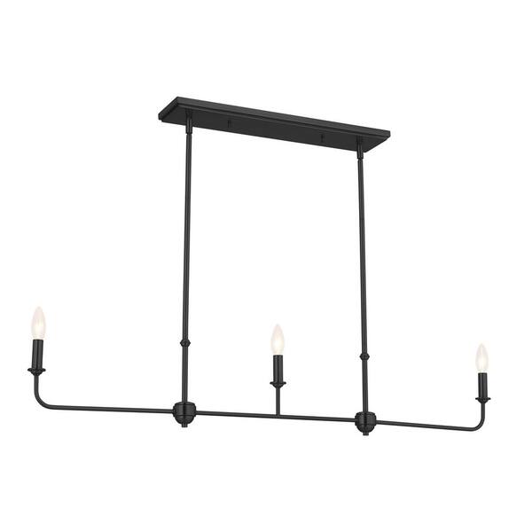38-kt 【palace shade】 KICHLER Pallas 48.25 in. 3-Light Black Traditional Shaded