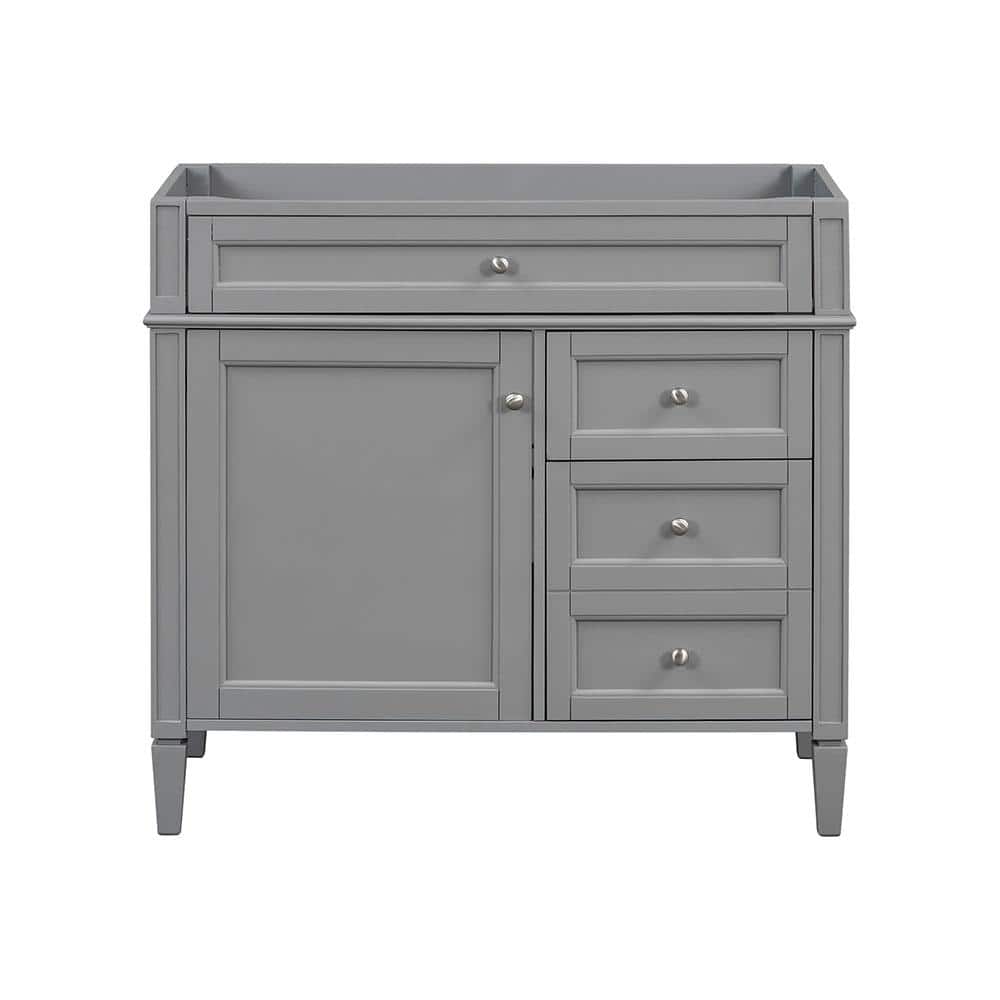 36 in. W x 18 in. D x 33 in. H Bath Vanity Cabinet without Top in Gray with