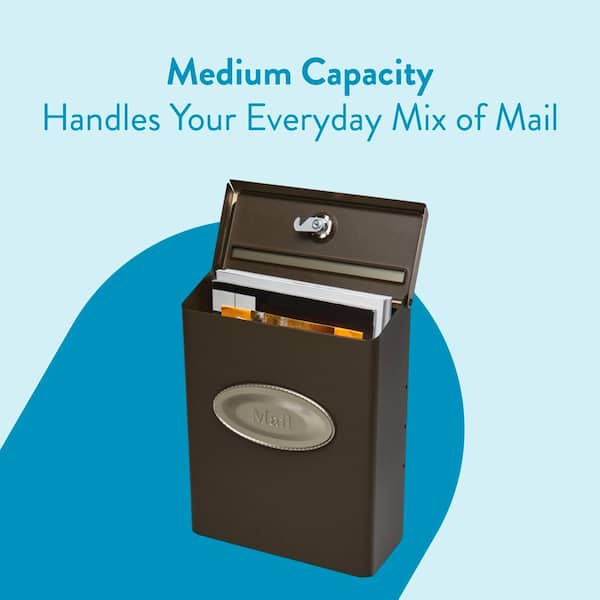 (美品)VALIEM MM Block sizeM Architectural Mailboxes Designer Venetian Bronze with Satin Nickel
