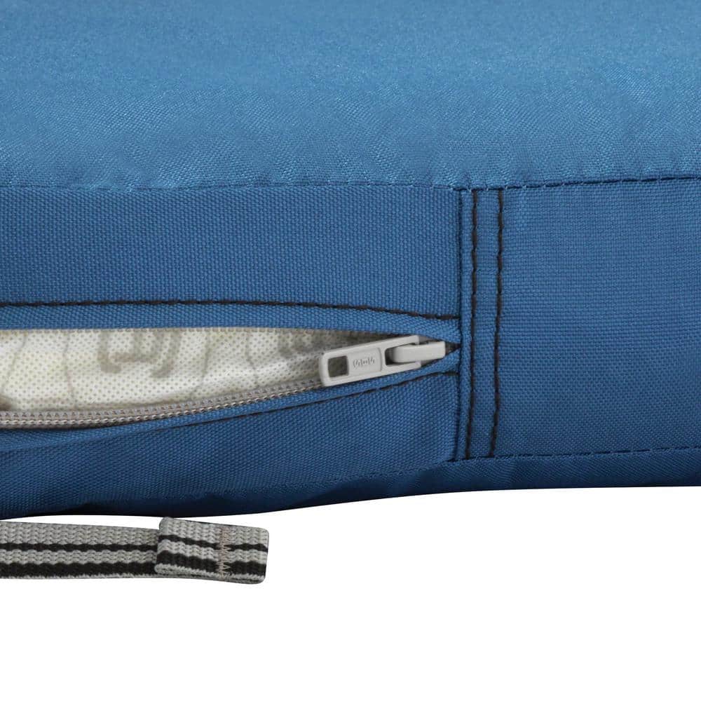 Empire Blue Water-Resistant Outdoor Patio Cushion Cover, 21" x 21"