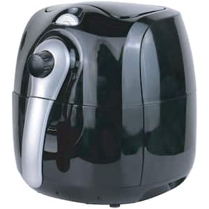 3.7 Qt. Black Air Fryer With Timer and Temperature Control