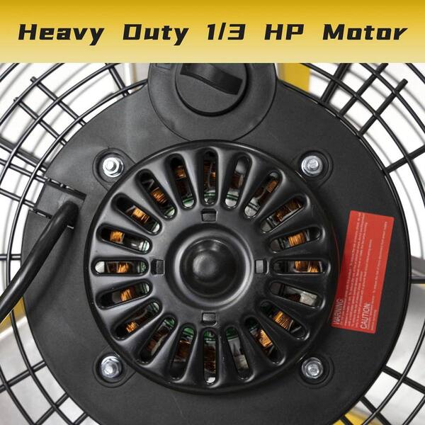 WOCK 24 in. Yellow 8300 CFM High Velocity Industrial Drum Fan, 3