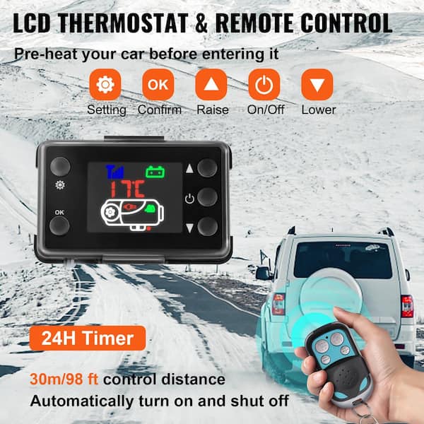 Car Air Diesel Parking Heater LCD Monitor Switch + Remote Control