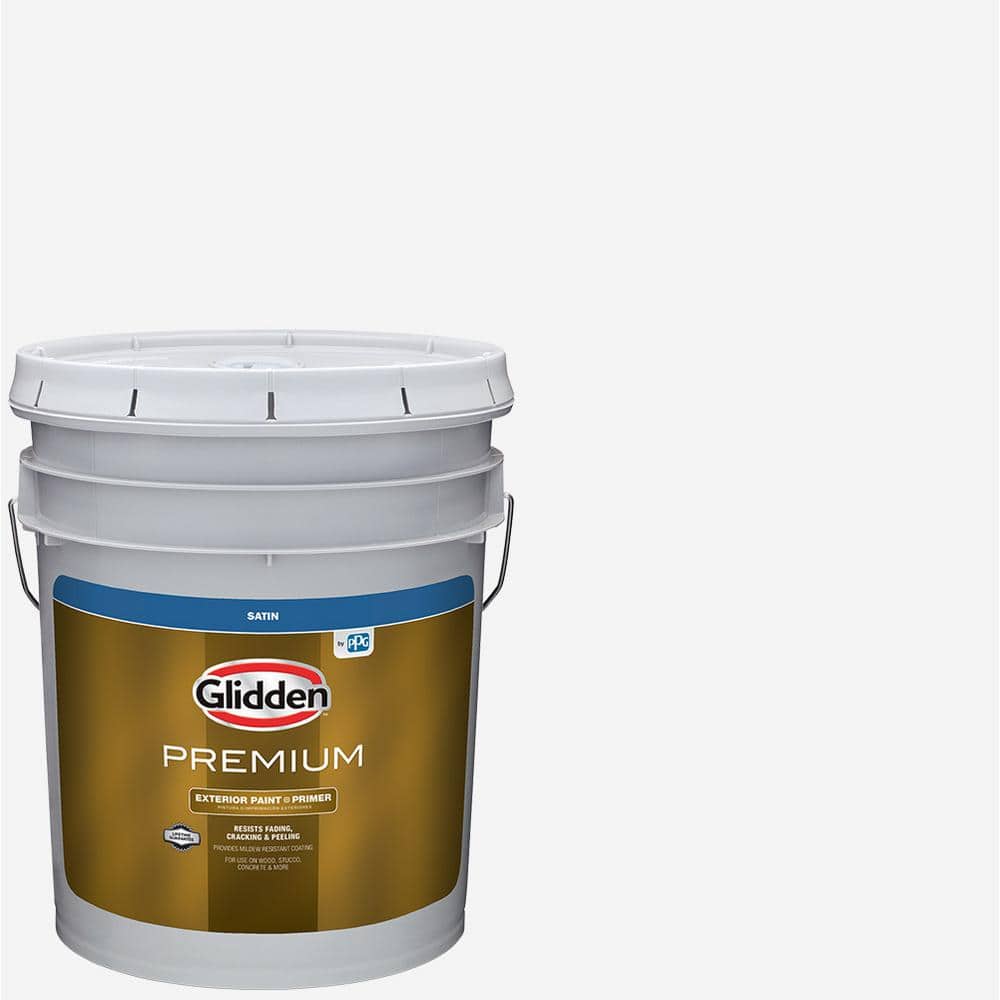 Glidden Premium 5 Gal Satin Latex Exterior Paint-gl6911-05 - The Home Depot