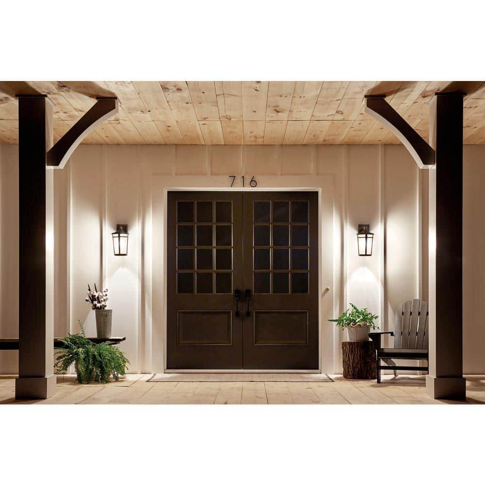 Brown Stone 14.25" Transitional Outdoor Wall Lantern