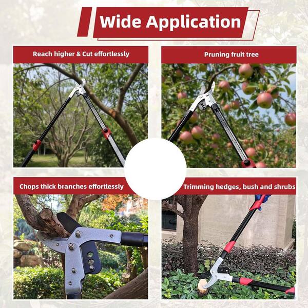 28-41 in. Garden Shears Set Heavy Duty Anvil Loppers, 2 in