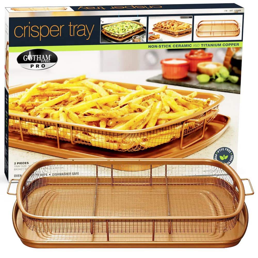 Stainless-Steel Stacking Oven Basket and Cooking Tray