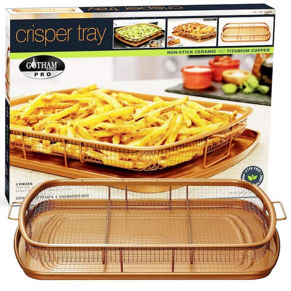 Non-Stick Crisper Plate Tray for Air Fryer Replacement Parts Upgraded Grill  Pan