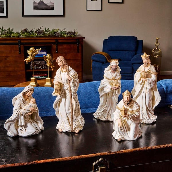 Regency International 7-11 in. Resin Etched Nativity Set MTX76959