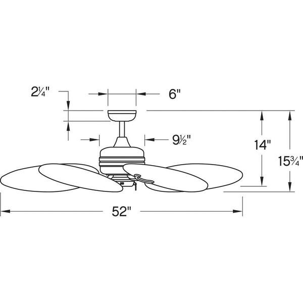 HINKLEY - Tropic Air 52 in. Indoor/Outdoor Matte Black Ceiling Fan Pull Chain