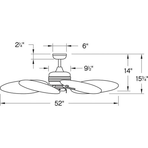 Tropic Air 52 in. Indoor/Outdoor Matte Black Ceiling Fan Pull Chain Ceiling Fans