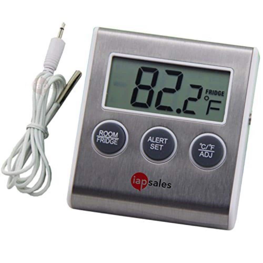 Refrigerator Freezer Thermometer with Alarm High and Low-Temperature Alarms