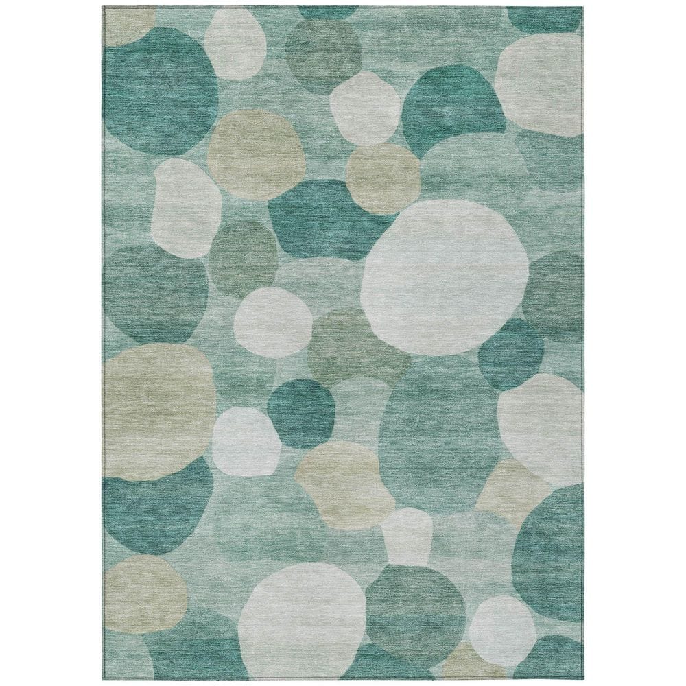 Chantille Machine Washable Indoor/Outdoor Abstract ACN2375 Teal 3 ft. x 5 ft. Area Rug price history on PriceWatchPro