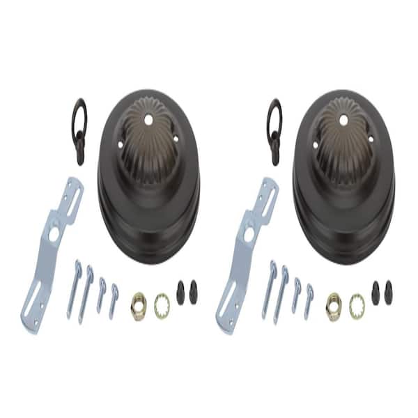 Aspen Creative Corporation 5 in. Oil Rubbed Bronze Traditional Canopy Kit (2-Pack)