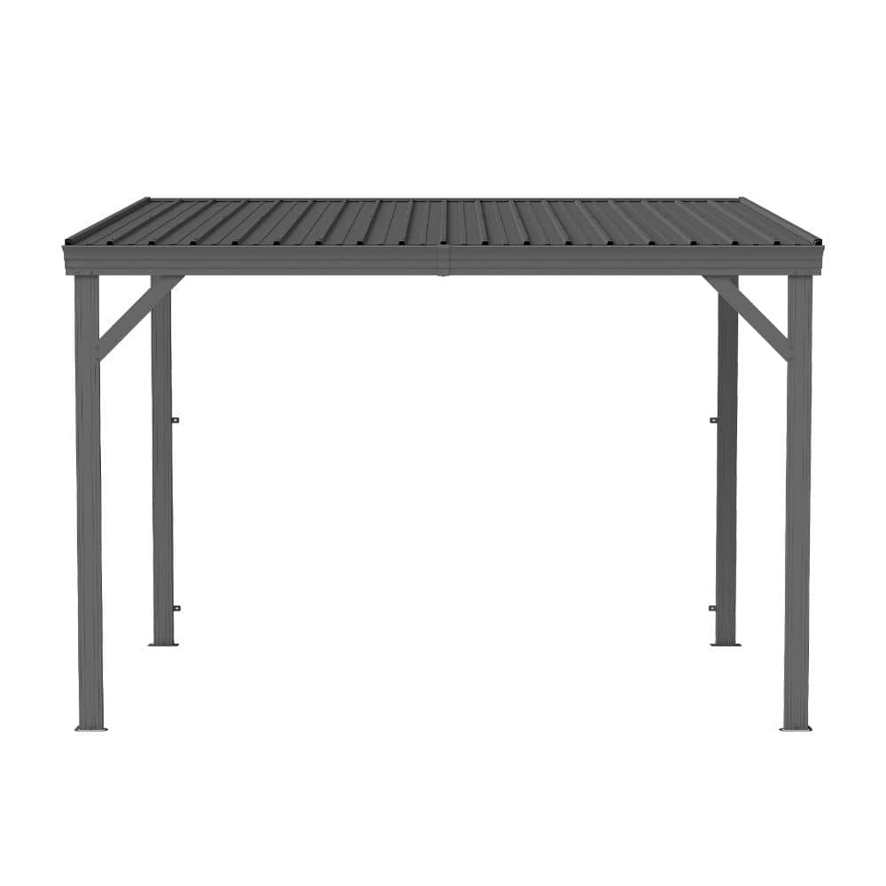 juneberrygarden様確認ページです JUJABU Gray 6.5 ft. x 12 ft. Wall Mounted Gazebo with Sloping Roof