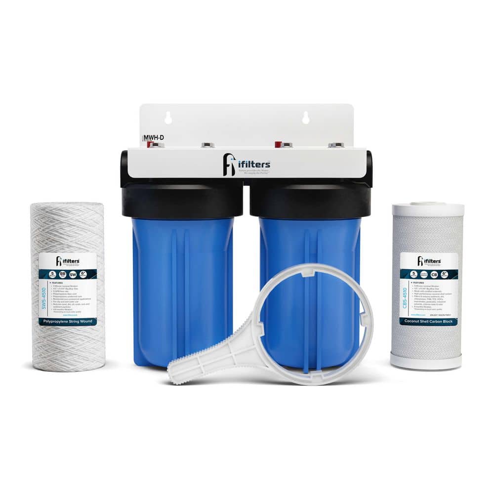 Dual-Stage Whole House Water Filtration System Sediment and Carbon Block Filtration, Reduces Chlorine, Rust, Odor & VOCs price history on PriceWatchPro