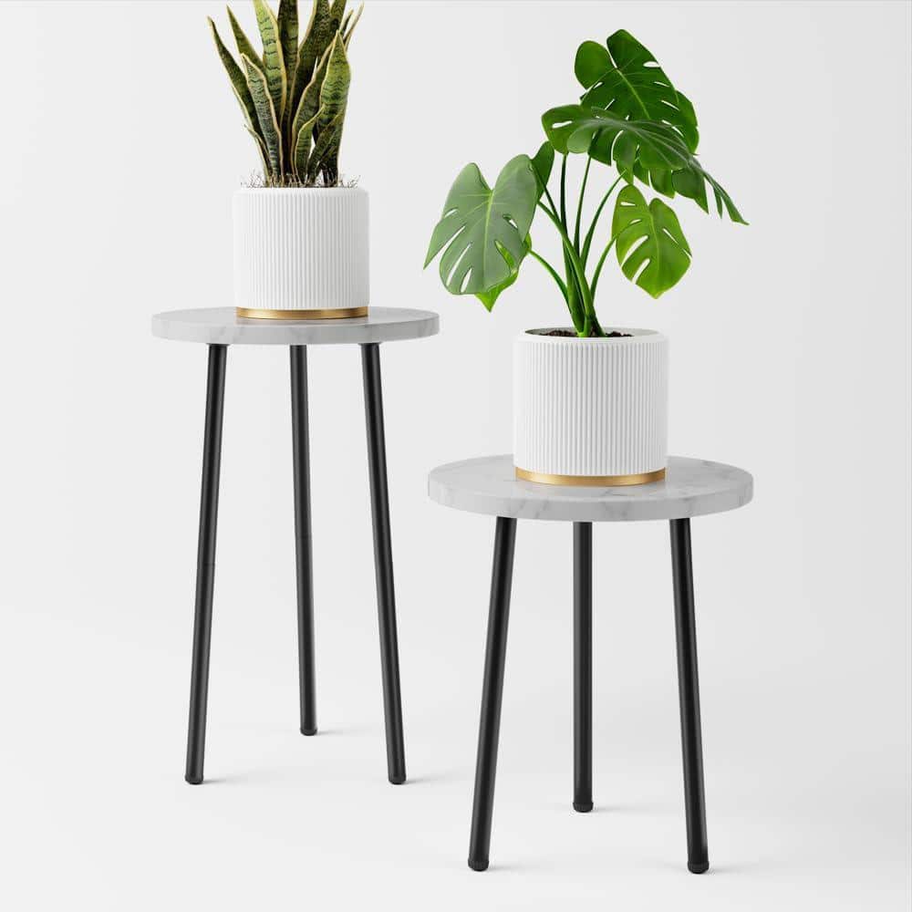 Marbled Wood and Metal Indoor/Outdoor Adjustable Corner Plant Stand (2-Pack) price history on PriceWatchPro