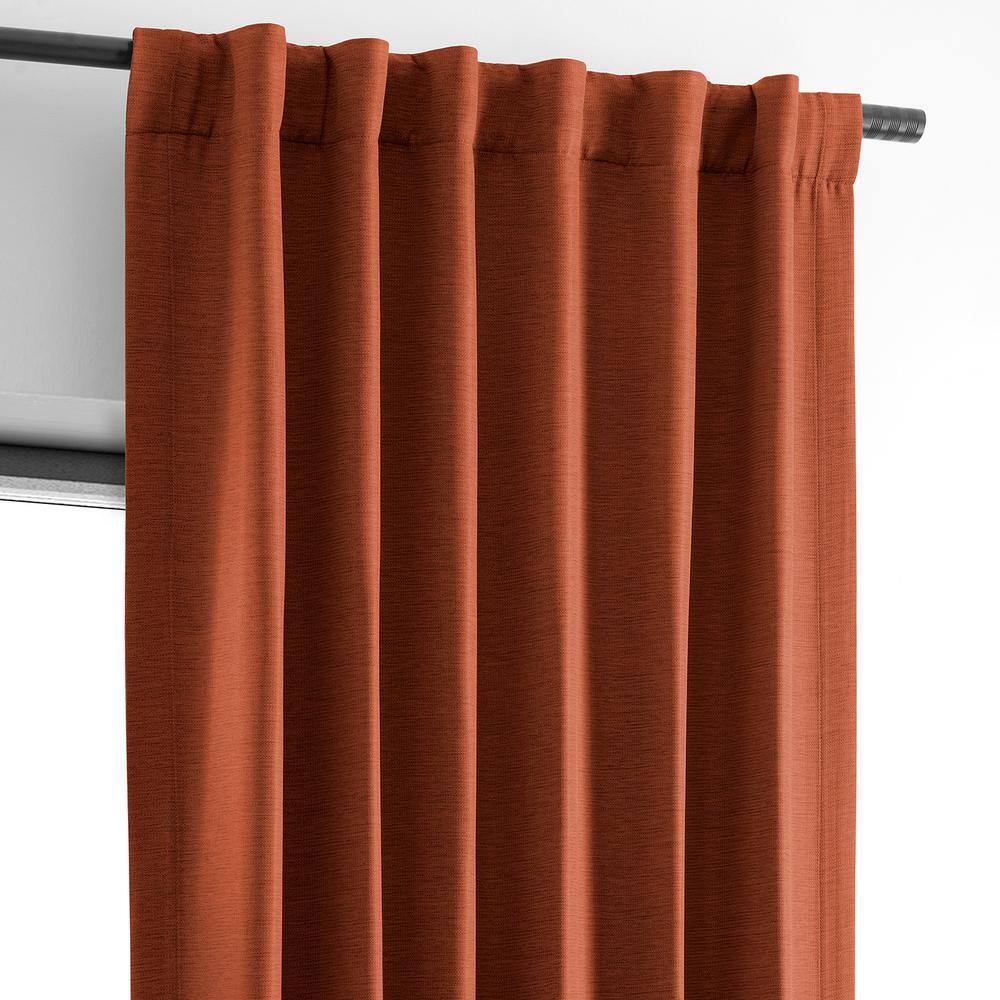 Persimmon Blackout Polyester Rod Pocket Drape Panel