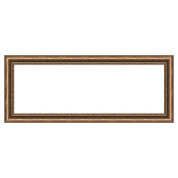 Amanti Art Manhattan Bronze Narrow 40 in. x 16 in. Wood Framed Dry Erase Magnetic Memo Board